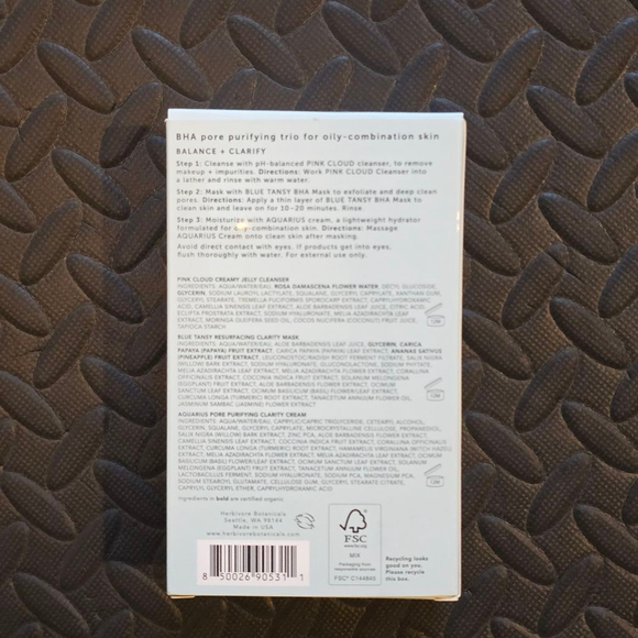 Women's Herbivore Waves of Clarity Skincare Set One Size White Light Blue - Picture 2 of 4